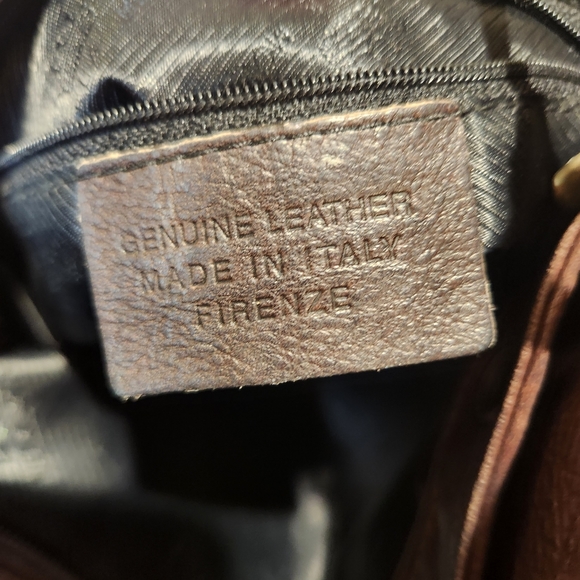 Daniela Moda Genuine Leather Brown Crossbody Purse Adjustable Straps - Picture 8 of 9